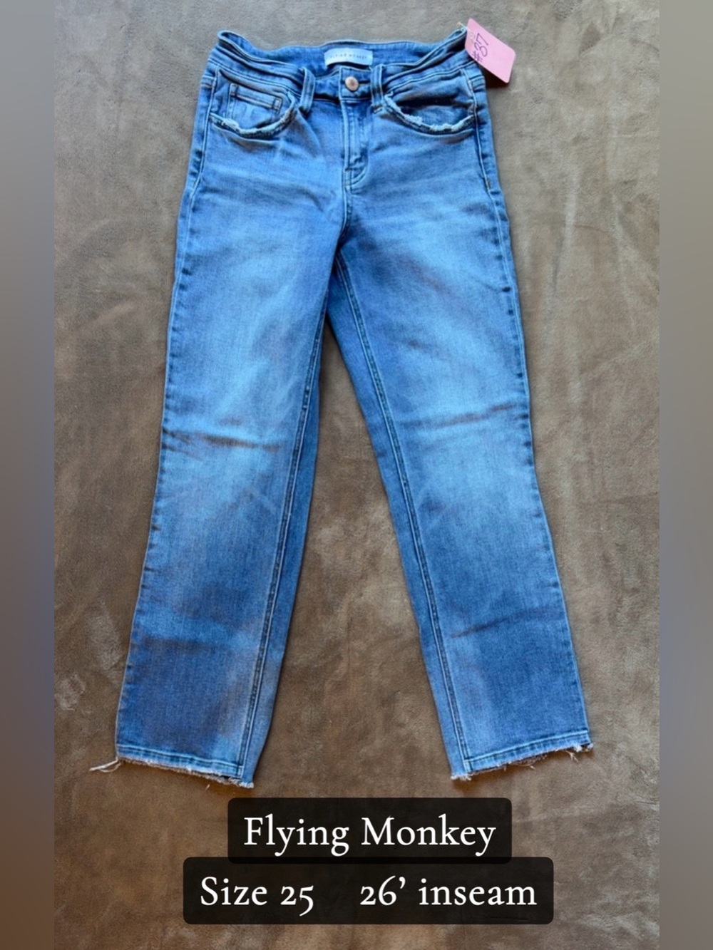 Flying Monkey Midwash Blue Straight-Leg Jeans